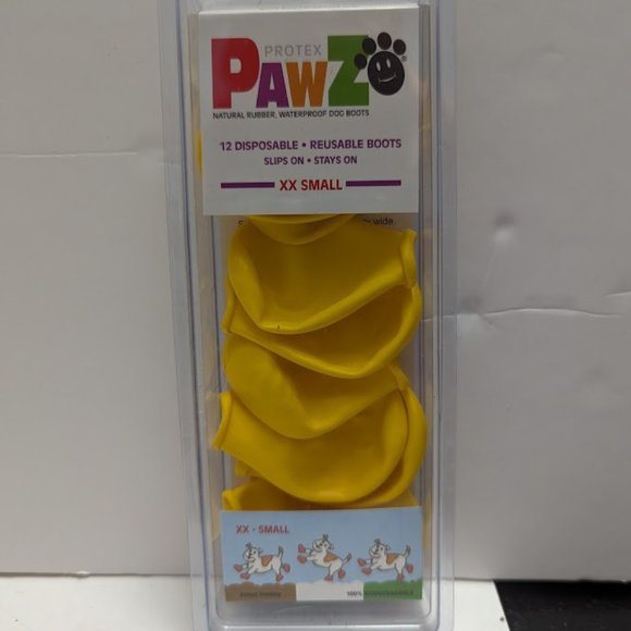 PawZ Protex Dog Boots Waterproof Disposable Reusable XX Small Yellow 11 Pack - Picture 1 of 2